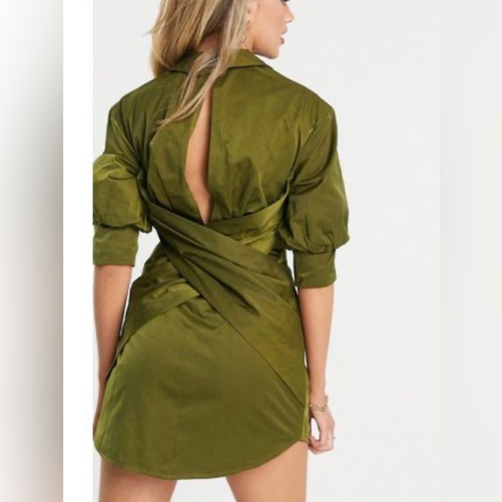 WRAP WAIST TUX MINI DRESS BY ASOS SIZE 10 US